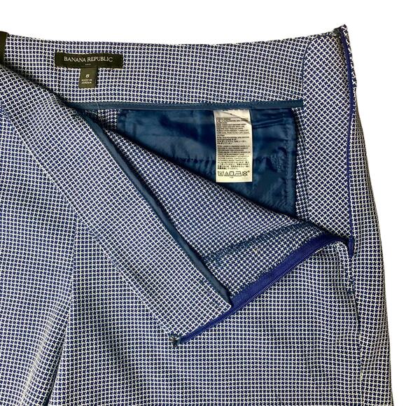 NWT Banana Republic Blue Geometric Print 4" Shorts Size 8 - Picture 4 of 6